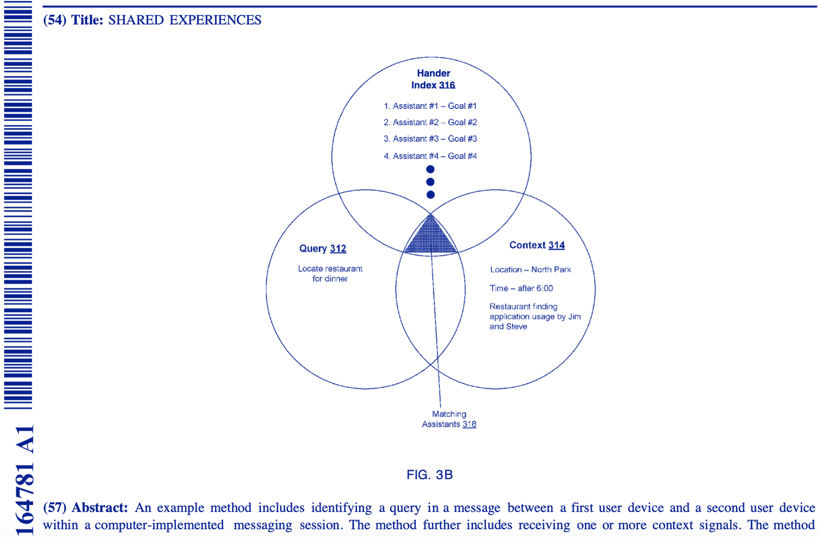Diagram from Shared Experiences patent