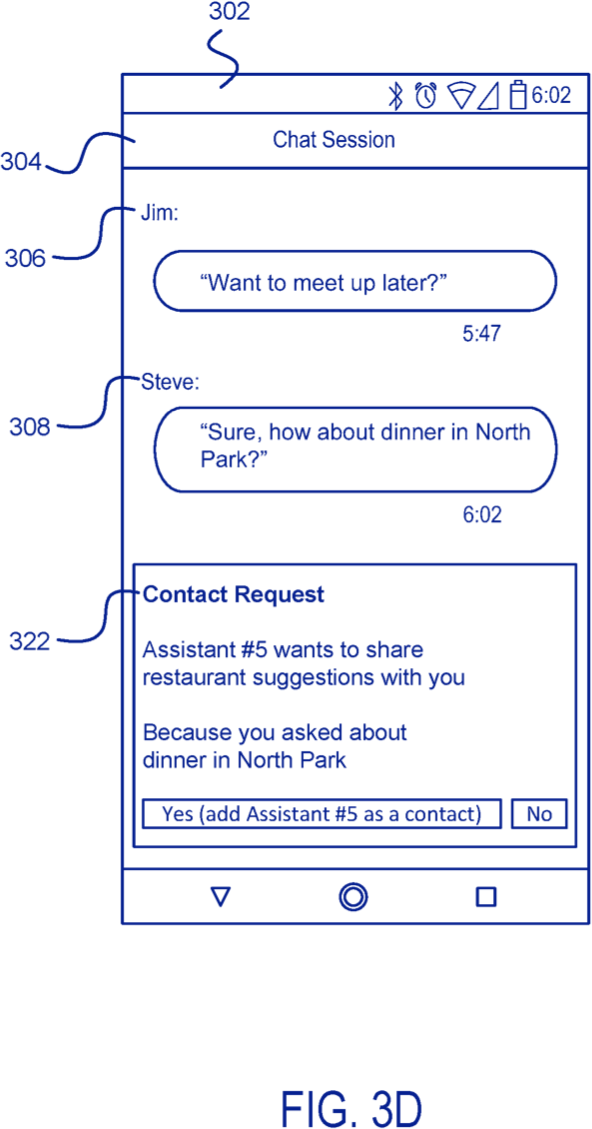 Diagram from Shared Experiences patent