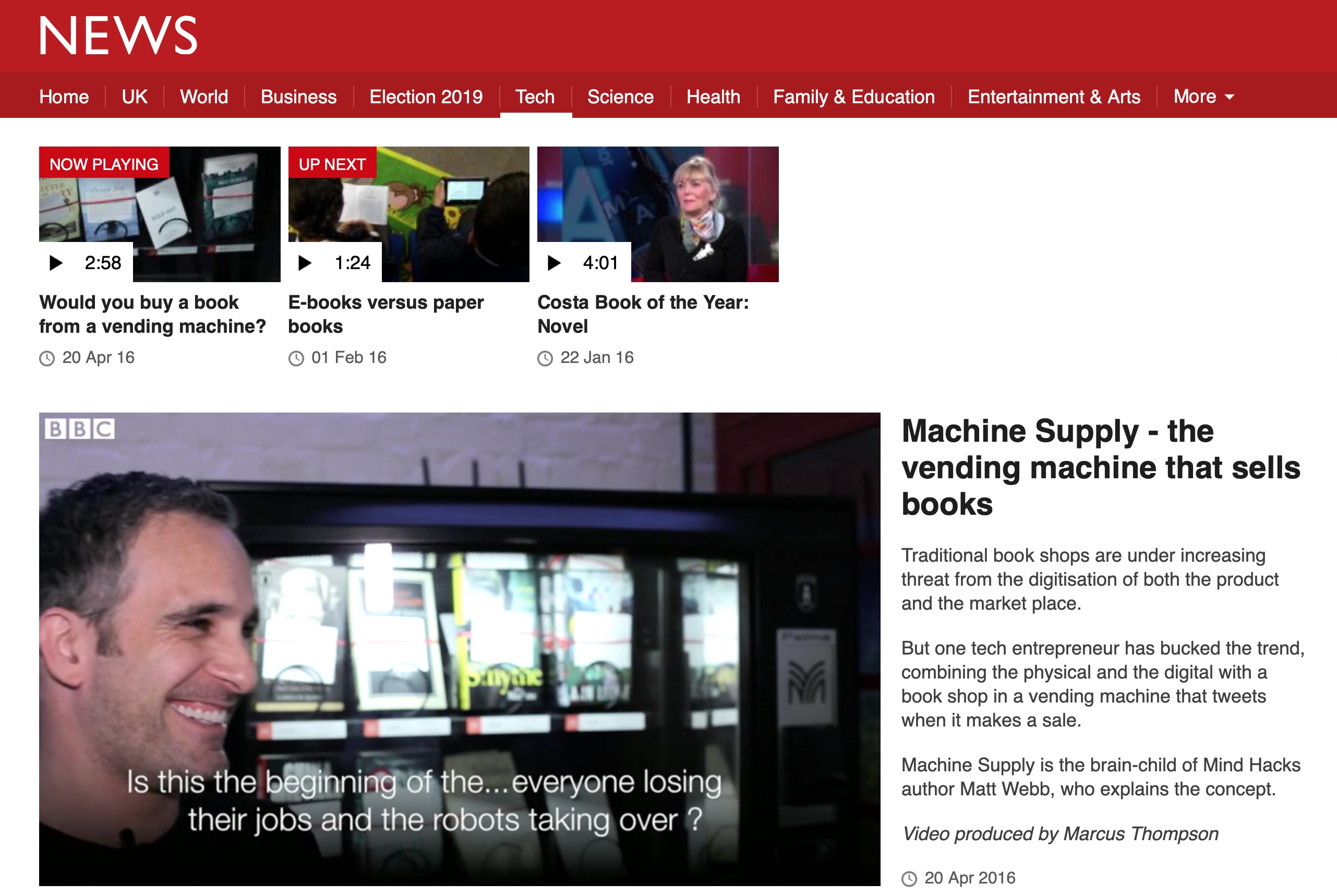 Screen-grab of BBC News